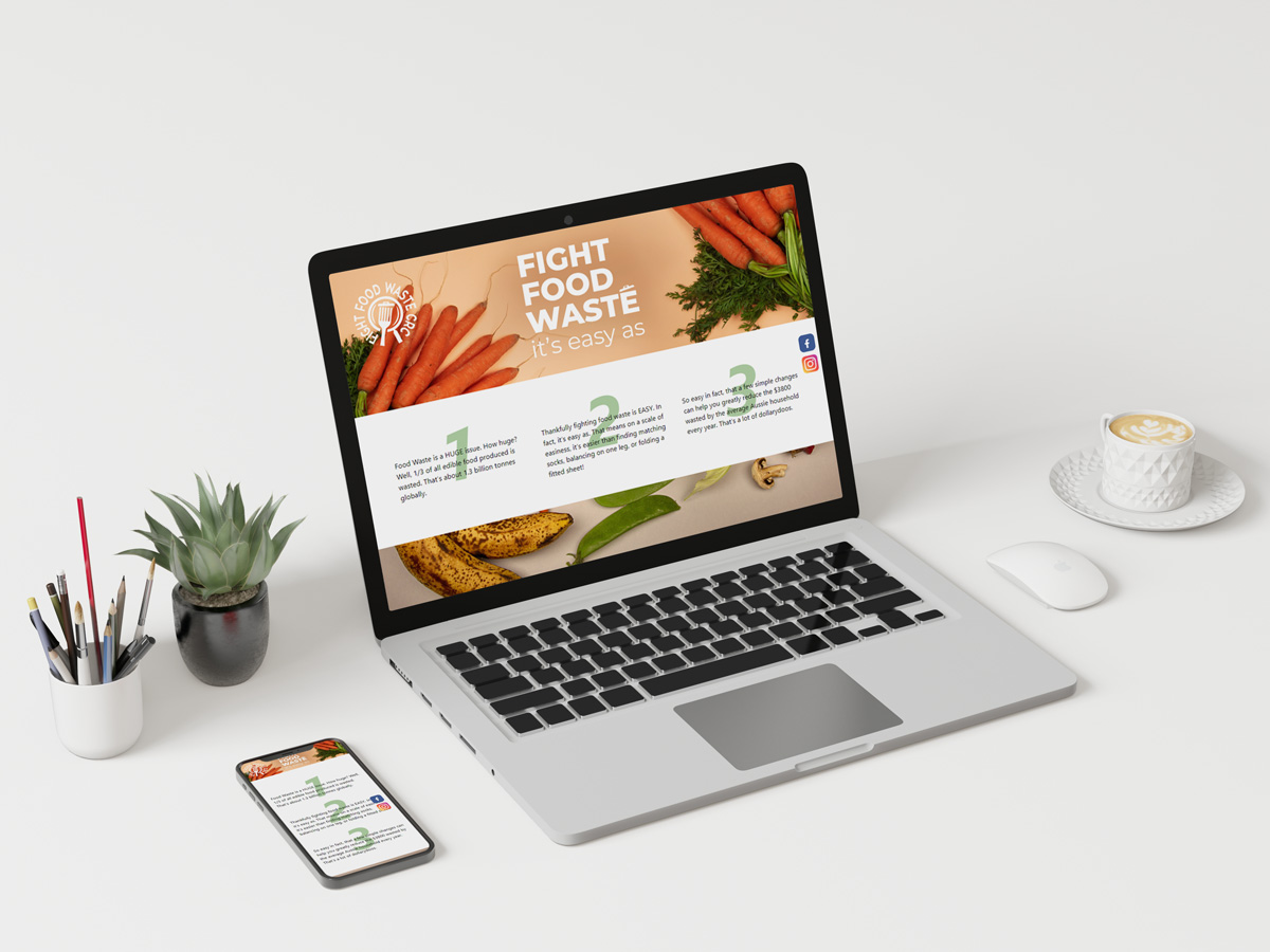 Fight Food Waste Easy As microsite laptop and mobile view